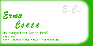 erno csete business card